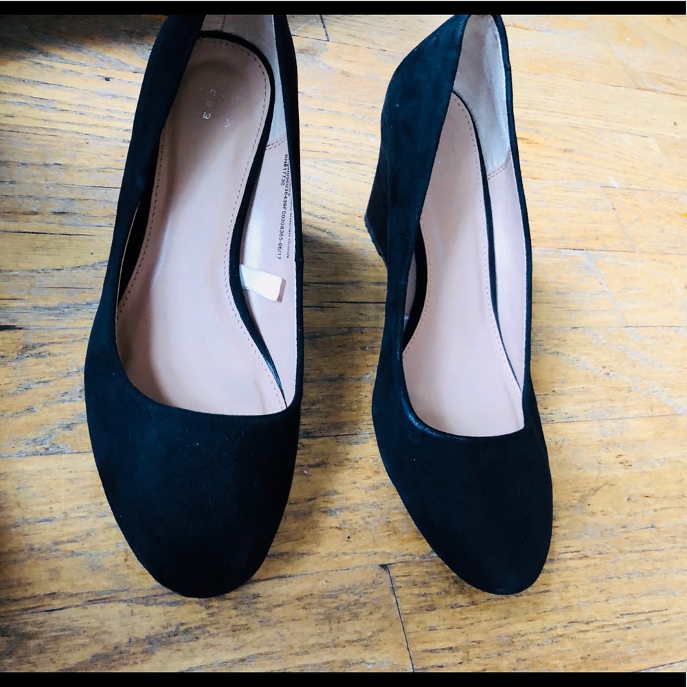 Black Suede Wedges